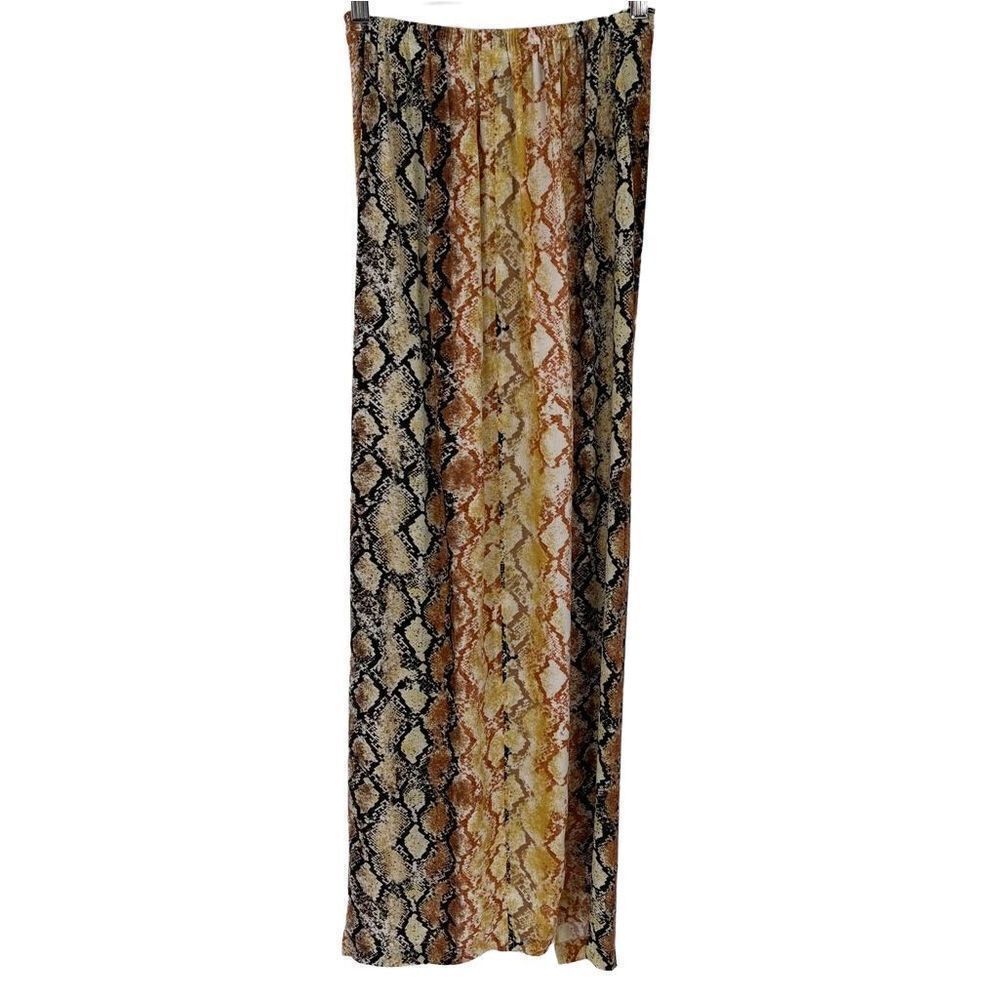 L*Space Mia Swimsuit Cover Up Skirt Pretty In Python Brown Gold MIASK21 Women XS - Picture 7 of 12